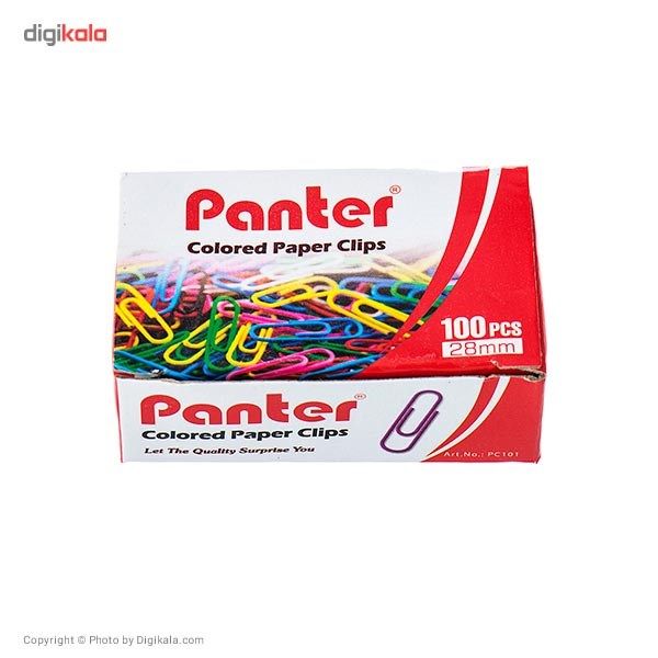 گیره کاغذ پنتر مدل رنگی سایز 28 میلی متر - بسته 100 عددی گیره کاغذ پنتر مدل رنگی سایز 28 میلی متر - بسته 100 عددی