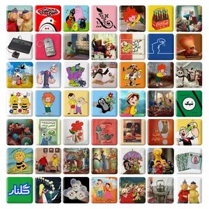 مگنت خندالو طرح نوستالژی مدل مربعی کد 137 مجموعه 49 عددی