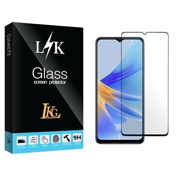 محافظ صفحه نمایش شیشه ای ال کا جی مدل LK مناسب برای گوشی موبایل اوپو A17