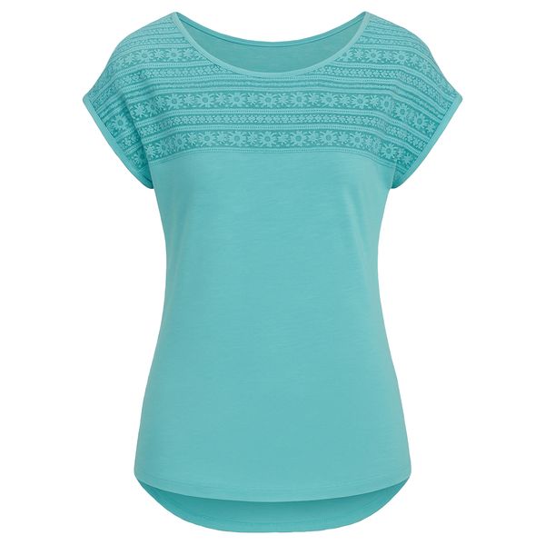 تی‌شرت آستین کوتاه زنانه مدل جلو گیپور ۰۲