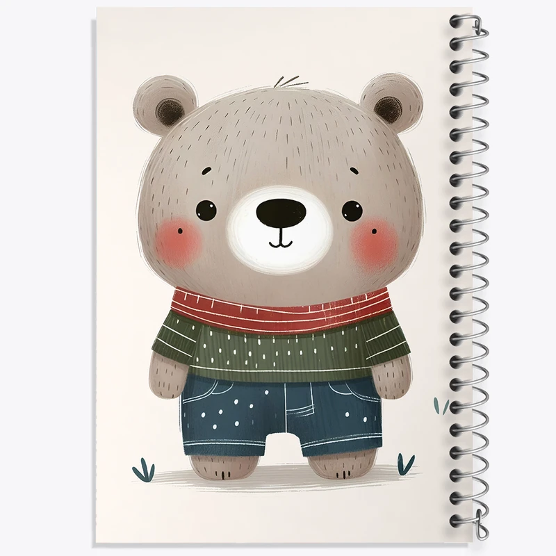 دفتر شطرنجی 50 برگ خندالو طرح خرس بامزه کد N5539