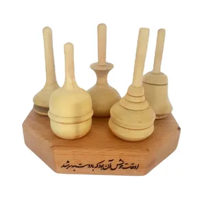فرفره چوبی مدل نفیس کد WST55 به همراه استند مجموعه 6 عددی