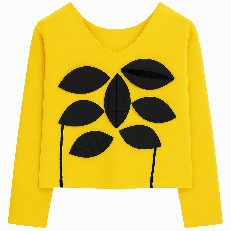 بلوز آستین بلند یقه گرد زنانه مدل ۲۰۳۵