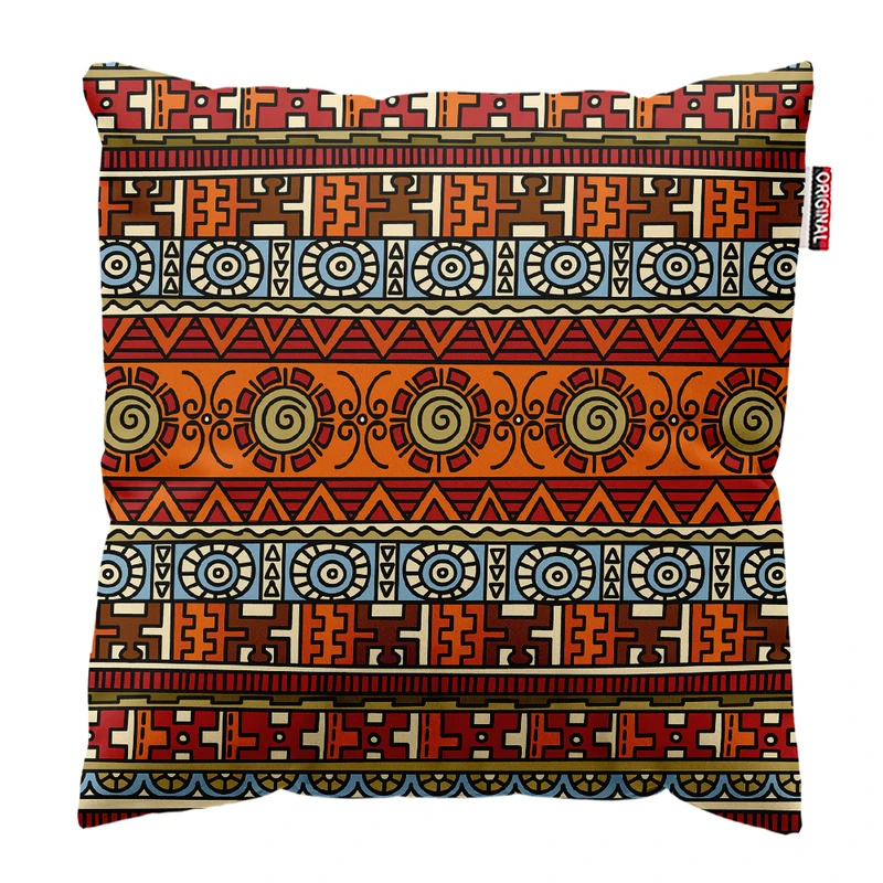 کوسن پاد آفرین مدل سنتی طرح گلیم فرش کد PK402060 سایز 40*40 سانتی متر