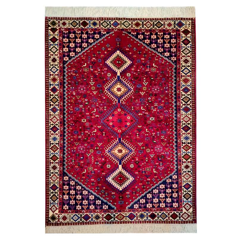فرش دستباف سه و نیم متری طرح لوزی مدل AA204