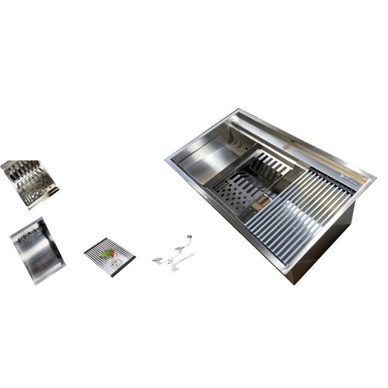 سینک ظرفشویی استیل توکار یک لگنه مدل Enekas-0090