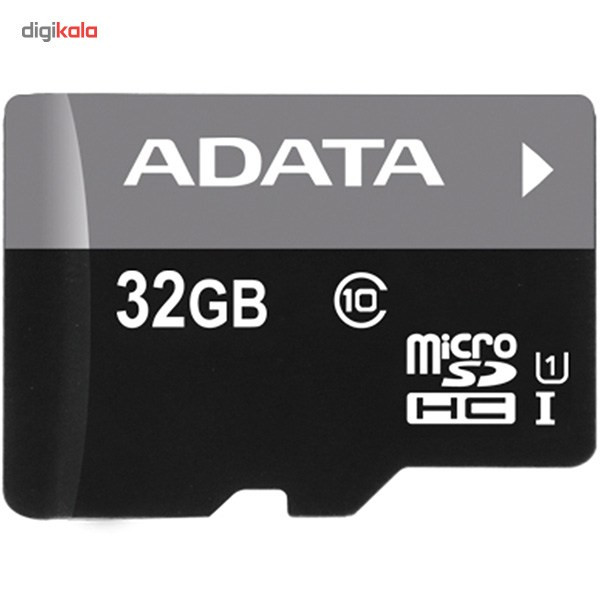 کارت حافظه‌ microSDHC ای دیتا مدل Premier کلاس 10 استاندارد UHS-I U1 سرعت 50MBps همراه با آداپتور SD ظرفیت 32 گیگابایت
