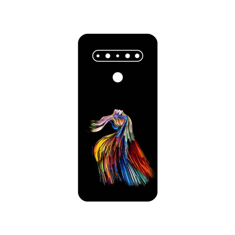 برچسب پوششی ماهوت مدل Rainbow Hair Digital Art مناسب برای گوشی موبایل ال جی K61