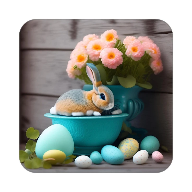 زیر لیوانی کاکتی طرح گل مدل mp16446