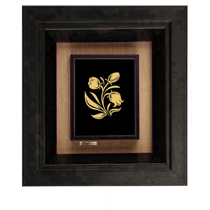 تابلو طلاکوب زرکات طرح گل تاینی 9 مدل F251