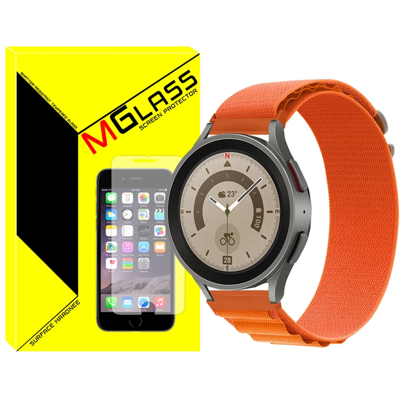 بند ام‌گلس مدل Alpine-MG مناسب برای ساعت هوشمند سامسونگ Galaxy Watch Active 40mm / Active 2 40mm / Active 2 44mm