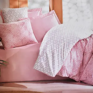 سرویس ملحفه کاتن باکس مدل Best Pembe دو نفره 4 تکه 
