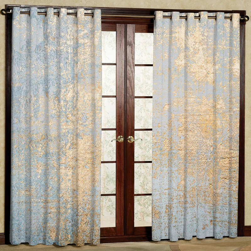 پرده مدل طلا کوب مخمل پانچی کد 2696 سایز 200x140 سانتی متر