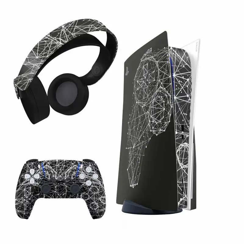 برچسب کنسول و دسته و هدفون ps5 هاماگراف مدل ستاره جادویی