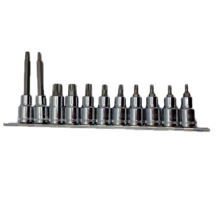 مجموعه 11 عددی آچار بکس آلن ستاره ای هاردکس مدل S12-T-11PC