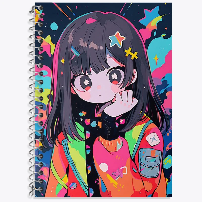 دفتر زبان 50 برگ خندالو مدل سه خط طرح دخترانه کد N2039