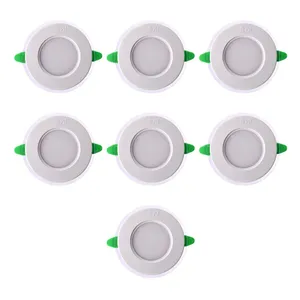 لامپ توکار 9 وات پارس شعاع توس مدل گلاریس دایره‌ای بسته 7 عددی