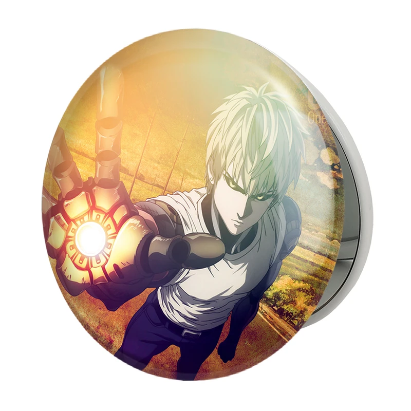 آینه جیبی خندالو طرح جنوس انیمه مرد تک مشتی One Punch Man مدل تاشو کد 11369 
