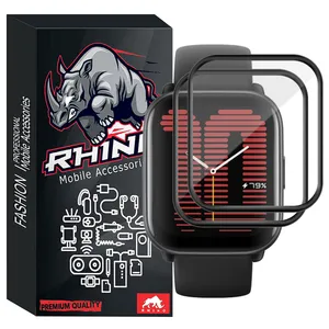 محافظ صفحه نمایش راینو مدل PMMA مناسب برای ساعت هوشمند امیزفیت Active بسته 2 عددی