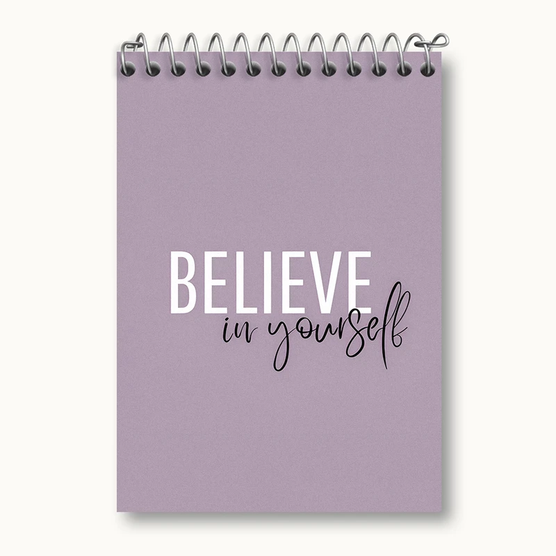 دفتر یادداشت 50 برگ خندالو طرح Believe In Yourself کد N2642