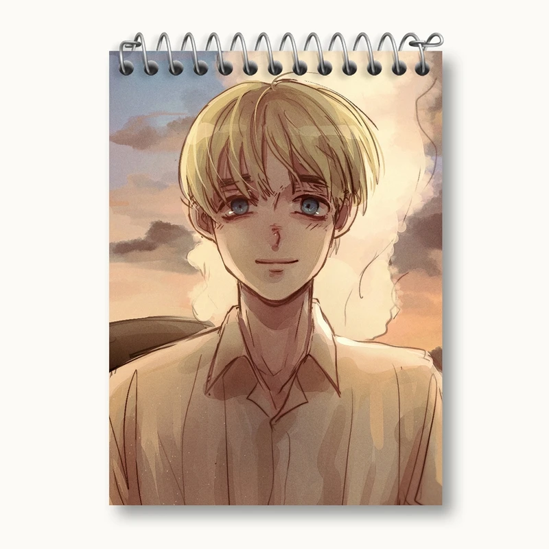 دفتر یادداشت 50 برگ خندالو مدل ارمین انیمه اتک آن تایتان Attack on Titan کد 18606