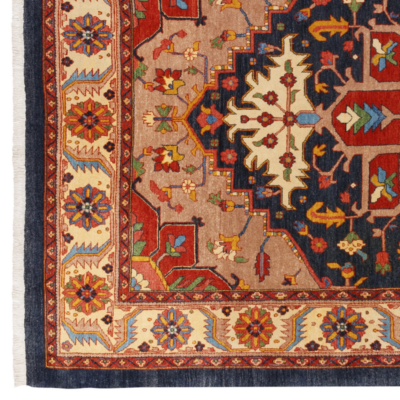 فرش دستباف شش متری سی پرشیا کد 179737 زمینه سرمه ای