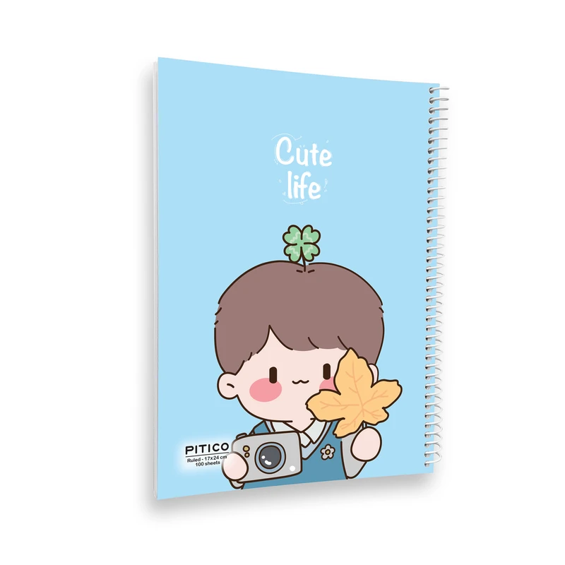 دفتر مشق 100 برگ پیتیکو مدل مجلد طرح پسر عکاس کد 369