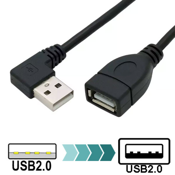 کابل افزایش طول USB2.0 مدل Degree90 Right طول 0.3 متر