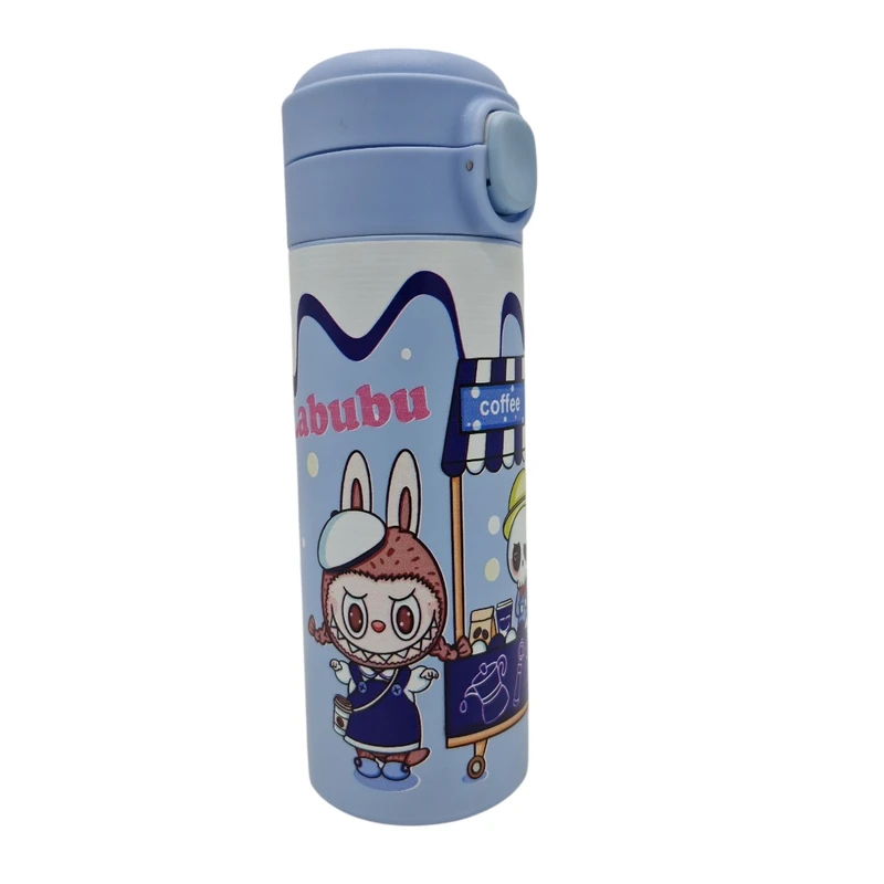 فلاسک کودک مدل فلزی طرح لبوبو گنجایش 0.5 لیتر