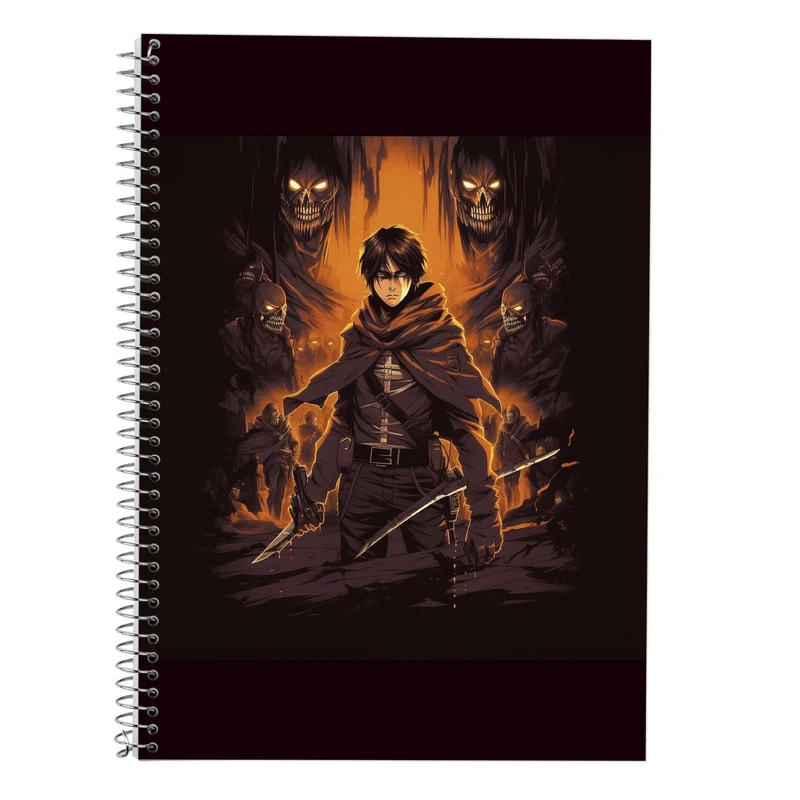 دفتر زبان 50 برگ مدوپد مدل سه خط طرح Attack on Titan کد DF10393