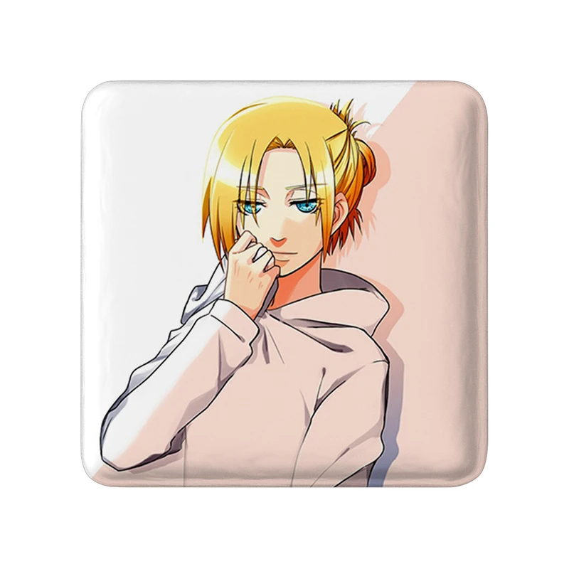 مگنت خندالو طرح کریستا انیمه اتک آن تایتان Attack on Titan مدل مربعی کد 18548