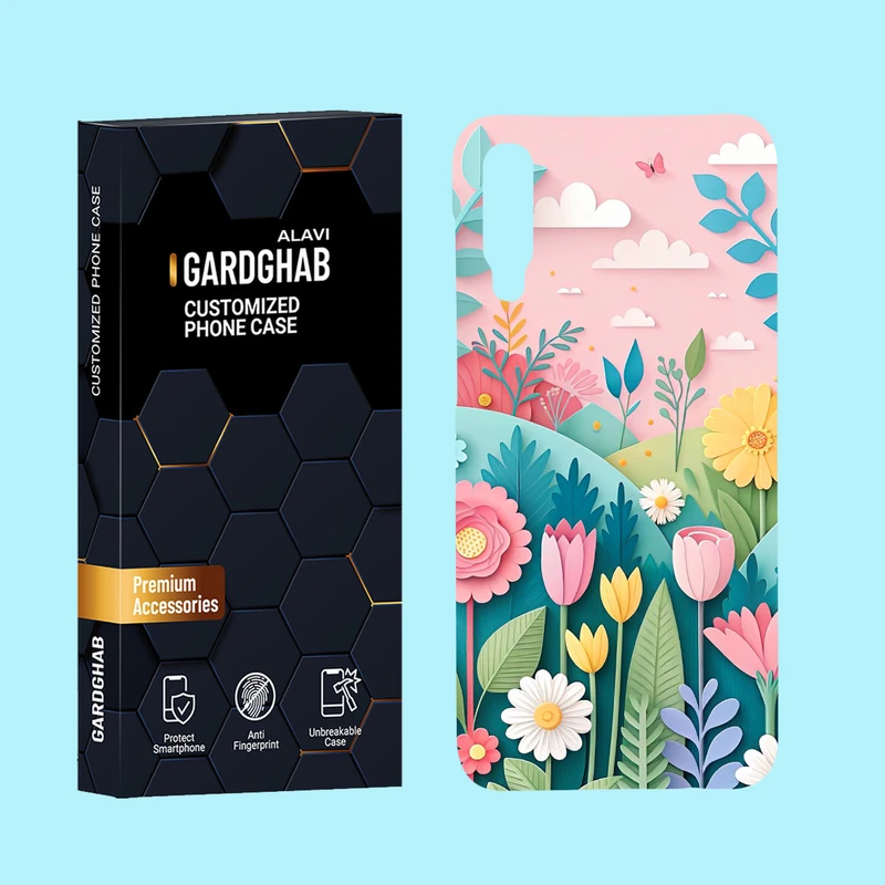 کاور گارد قاب علوی مدل گل مناسب برای گوشی موبایل سامسونگ Galaxy A50 / A50s / A30s