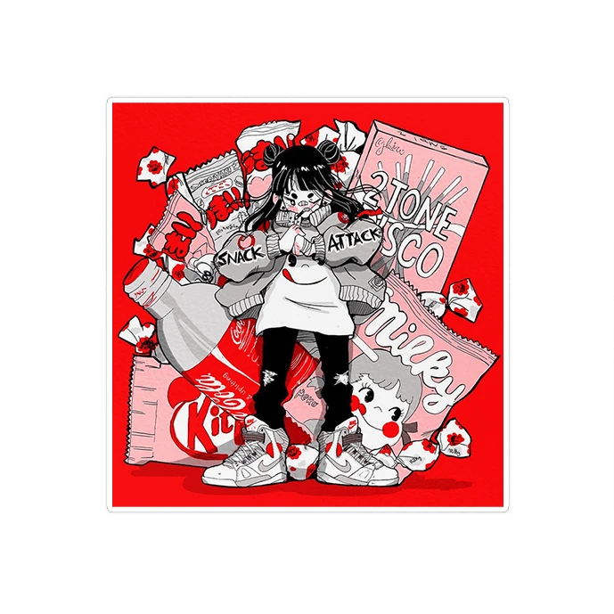 استیکر لپ تاپ ماسا دیزاین طرح anime مدل STKA0011