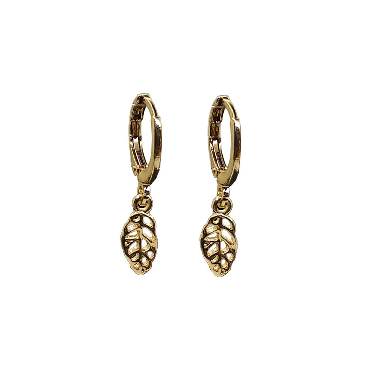 گوشواره زنانه سیکس مدل برگ اویز گوشواره زنانه سیکس مدل برگ اویز