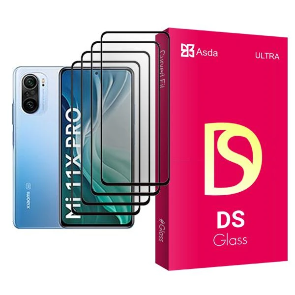 محافظ صفحه نمایش آسدا مدل DS Glass MIX004 مناسب برای گوشی موبایل شیائومی Mi 11X Pro بسته چهار عددی