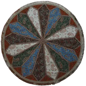 رومیزی دایره ترمه خاتون طرح ستاره کد 130022