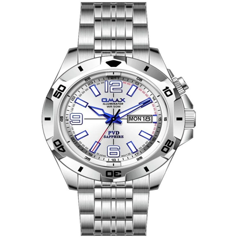 ساعت مچی عقربه‌ای مردانه کوارتز اوماکس مدل OCSL003I008