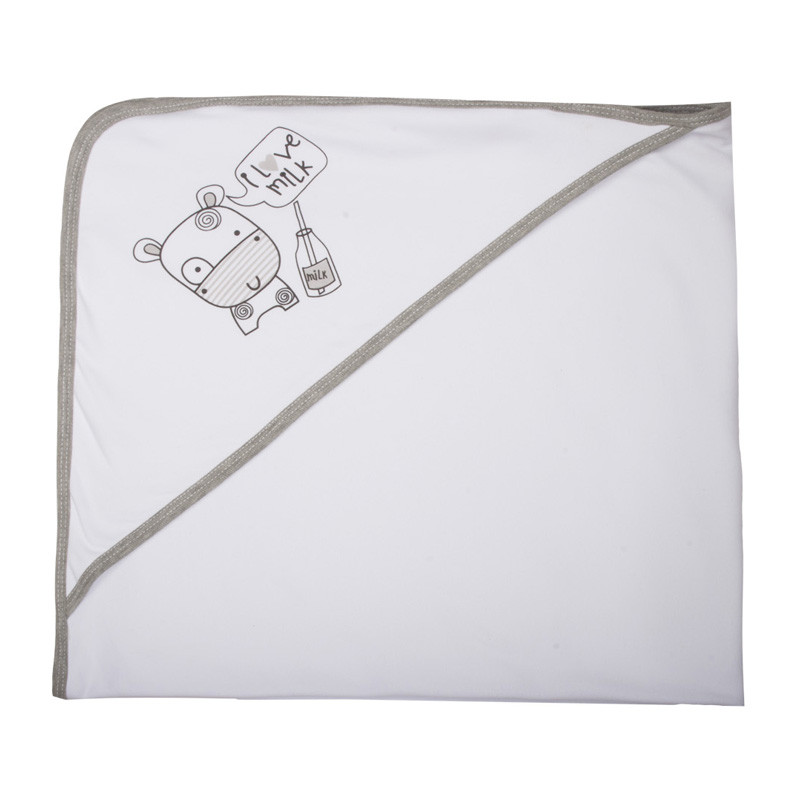 پتو دورپیچ نخی آدمک طرح مومو سایز 80x80 سانتی متر