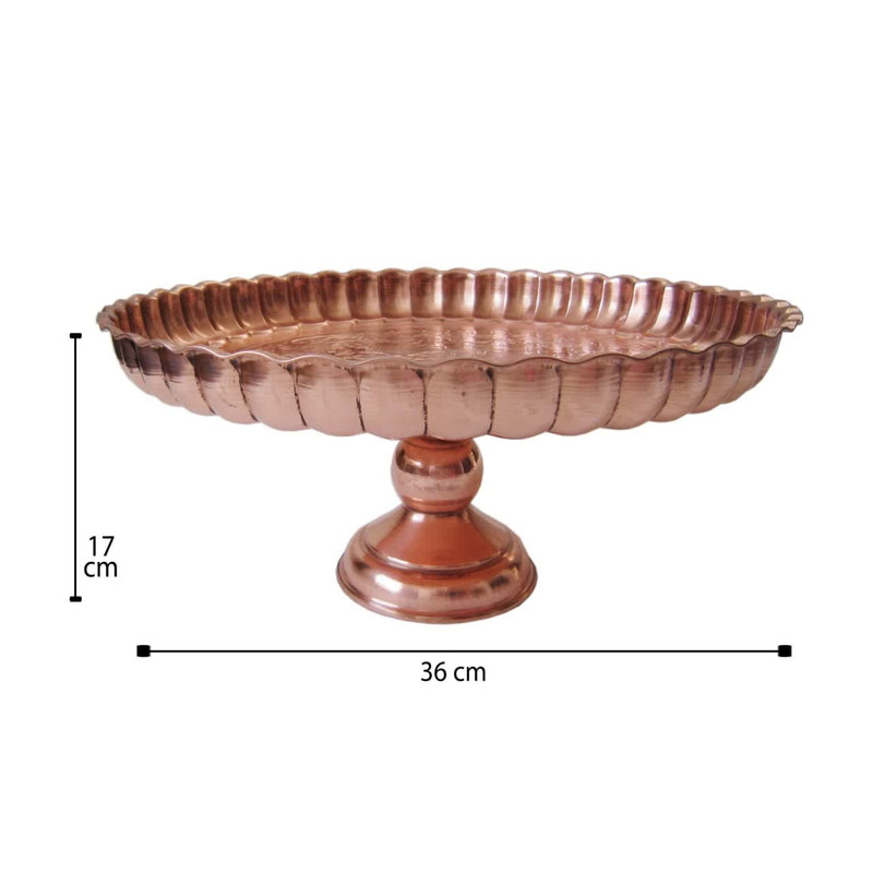 سینی مسی مدل پایه دار کد 171