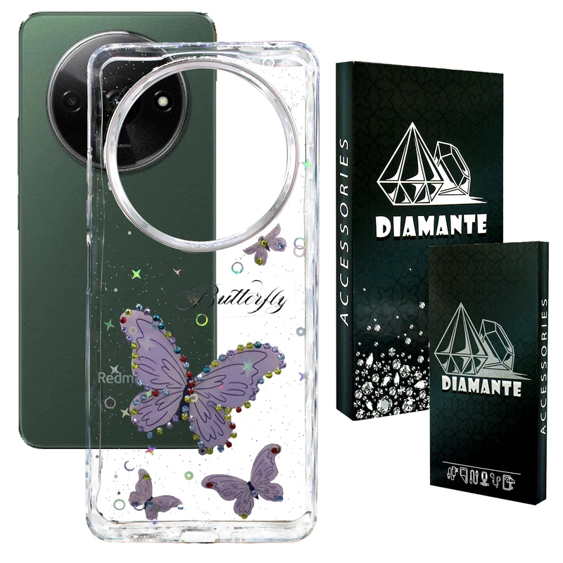 کاور دیامانته مدل Butterfly Bk مناسب برای گوشی موبایل شیائومی Redmi A3X