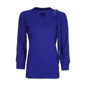 بلوز زنانه مدل 524 آستین چاک رنگ آبی