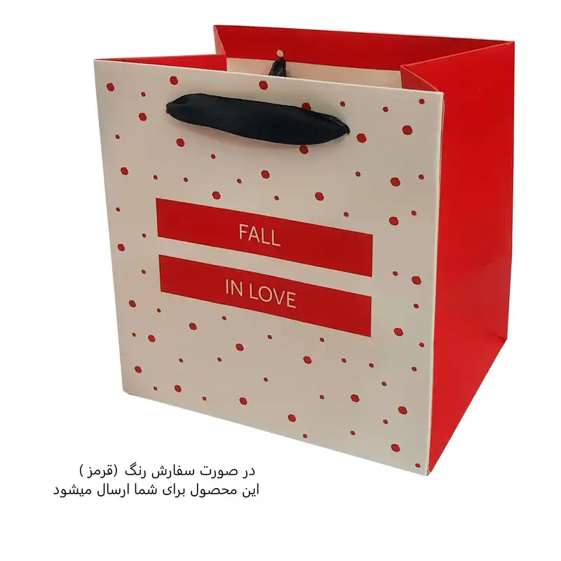 پاکت هدیه طرح خالخالی مدل FALL IN LOVE کد GP 230