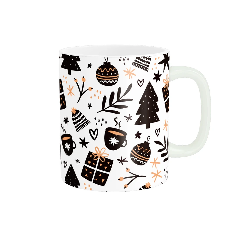 ماگ پاد آفرین مدل طرح نقاشی فانتزی کریسمس کد MD-F54