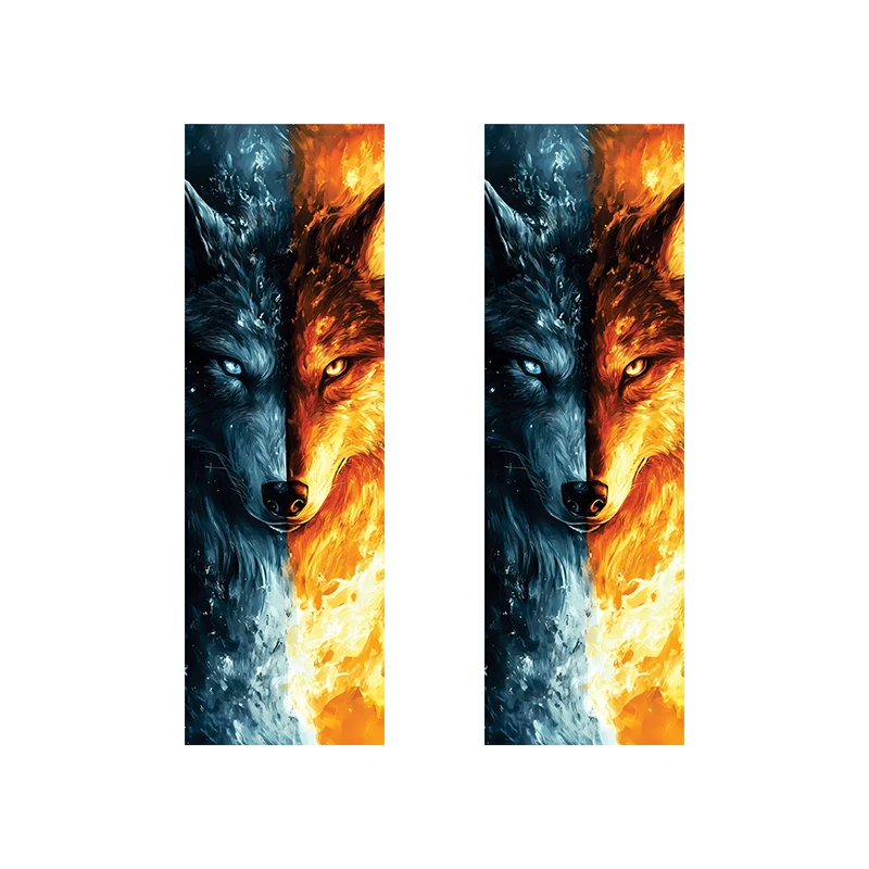 برچسب ستون خودرو توییجین و موییجین طرح گرگ کد 04 بسته 2 عددی