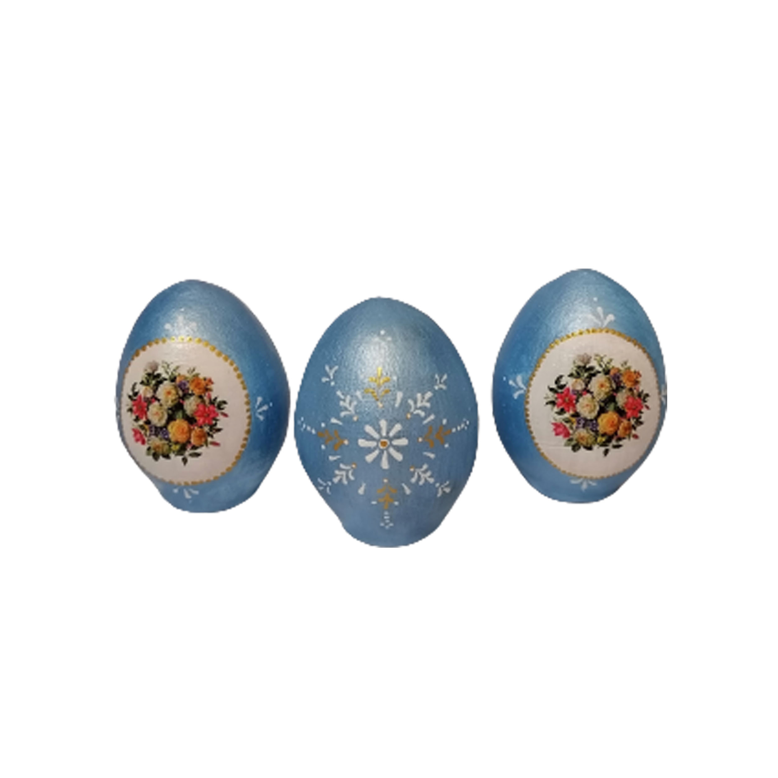  تخم مرغ تزئینی طرح بوته گل سال نو کد ADU1 مجموعه سه عددی 