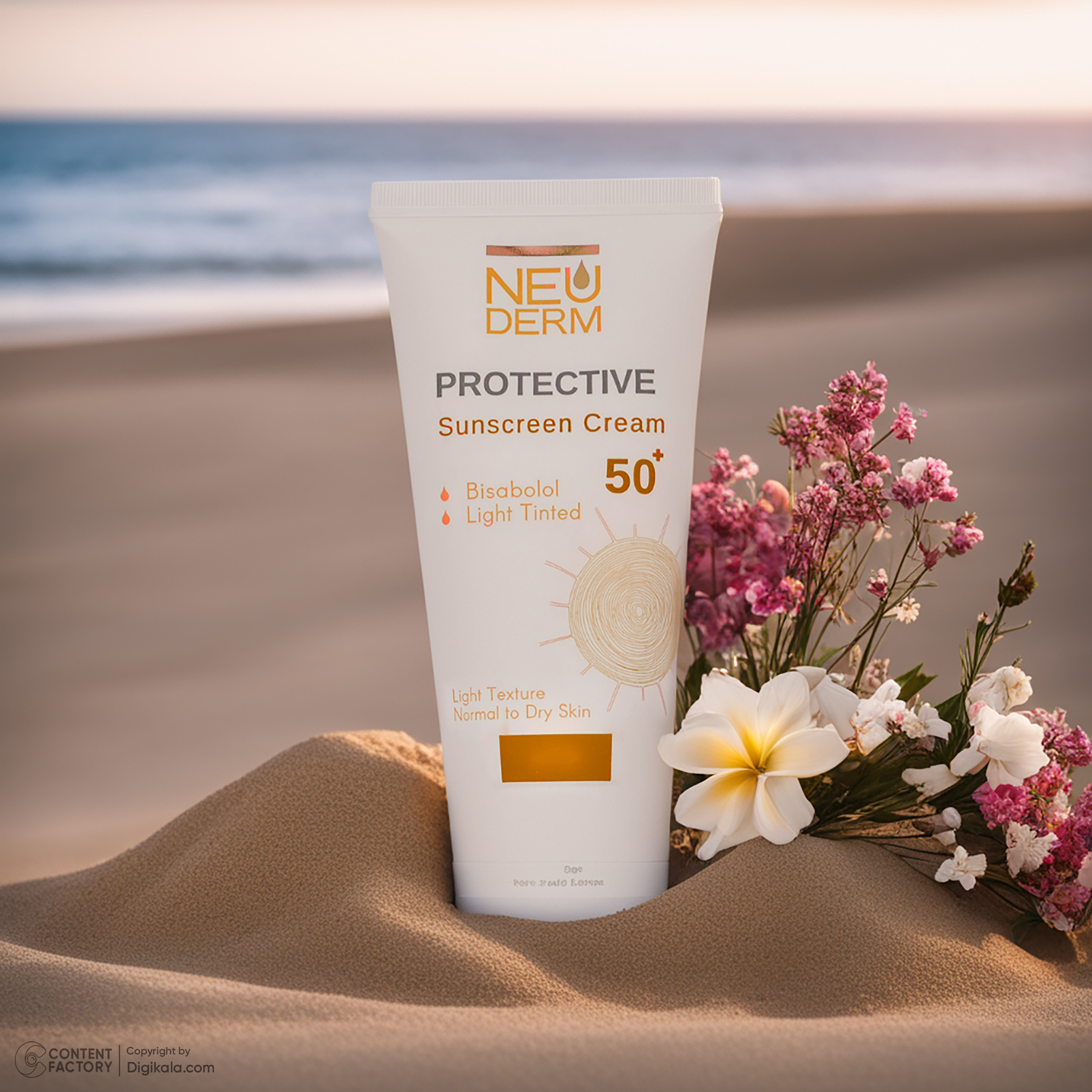 کرم ضد آفتاب بدون رنگ نئودرم SPF 50 مدل Highly Protective ‌مناسب پوست های نرمال تا خشک حجم 50 میلی‌لیتر