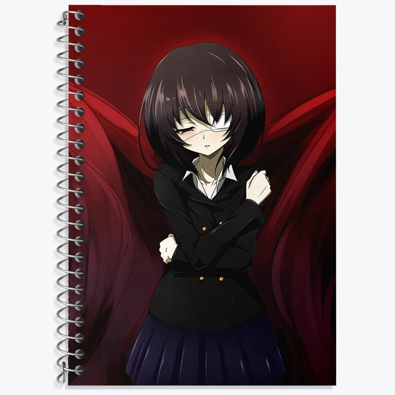 دفتر زبان 50 برگ خندالو مدل دو خط طرح میساکی می انیمه دیگری کد 32024