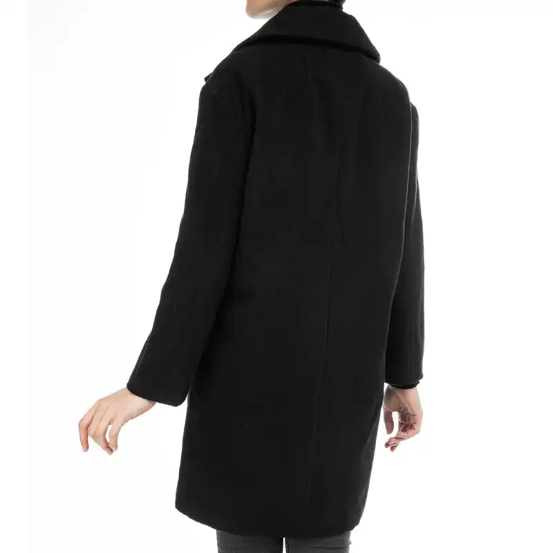 پالتو زنانه جوتی جینز مدل یقه انگلیسی کد 80855 رنگ مشکی