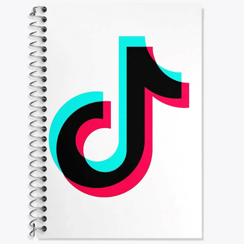 دفتر زبان 50 برگ خندالو مدل دو خط طرح تیک تاک Tik Tok کد 8448