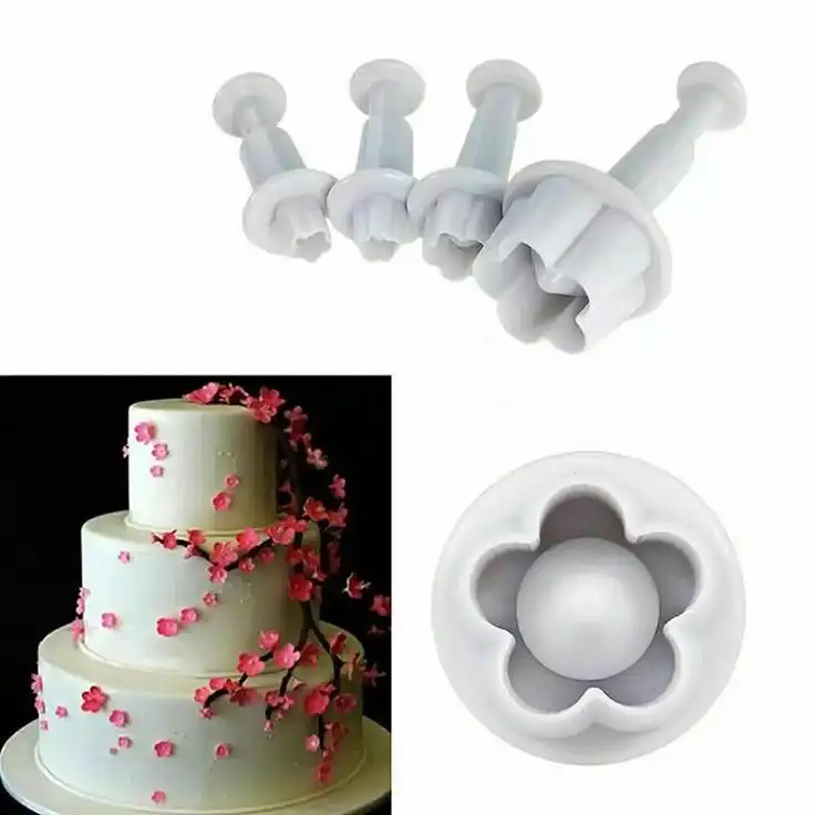 کاتر شیرینی پزی به گز مدل شکوفه بهاری مجموعه 4 عددی